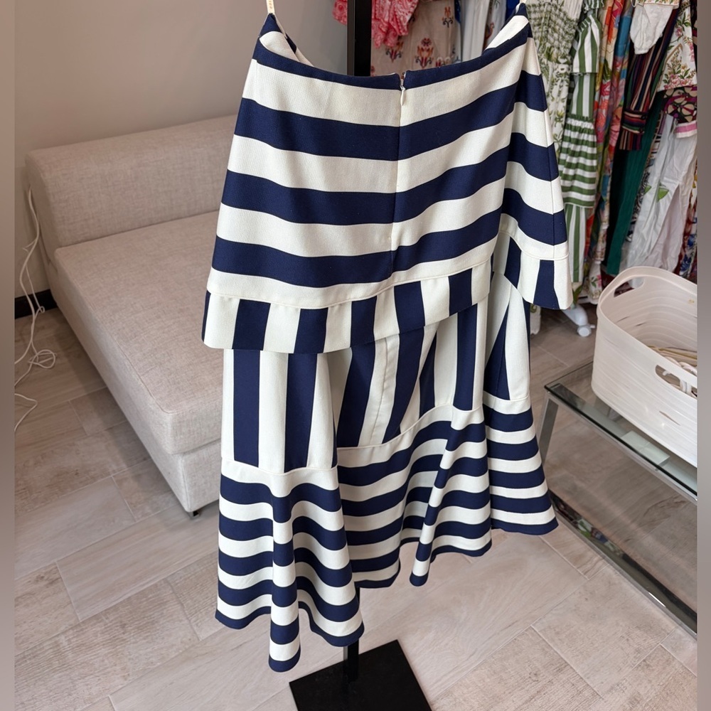 Farm Rio: Blue Mixed Stripes Midi Skirt - Picture 6 of 10